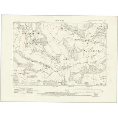 1919 Map of Buckinghamshire XLVI.NW, 1922 Print