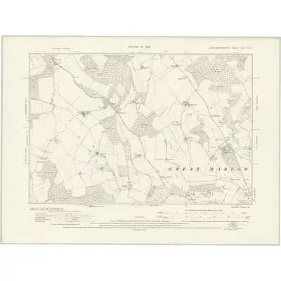 1919 Map of Buckinghamshire XLVI.SE, 1922 Print