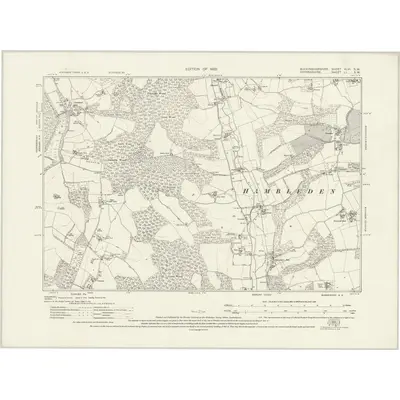 1919 Map of Buckinghamshire XLVI.SW, 1922 Print