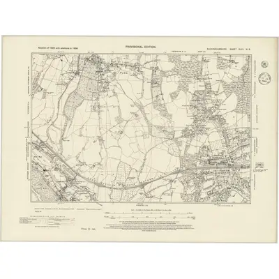1938 Map of Buckinghamshire XLVII.NE, 1945 Print