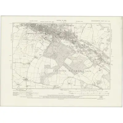 1923 Map of Buckinghamshire XLVII.NW, 1926 Print