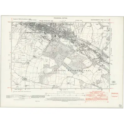 1938 Map of Buckinghamshire XLVII.NW, 1944 Print
