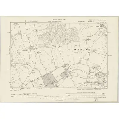 1897 Map of Buckinghamshire XLVII.SW, 1900 Print