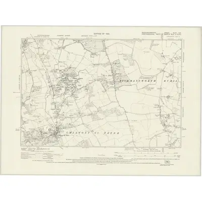 1923 Map of Buckinghamshire XLVIII.NE, 1926 Print