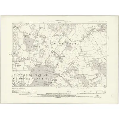 1923 Map of Buckinghamshire XLVIII.NW, 1926 Print