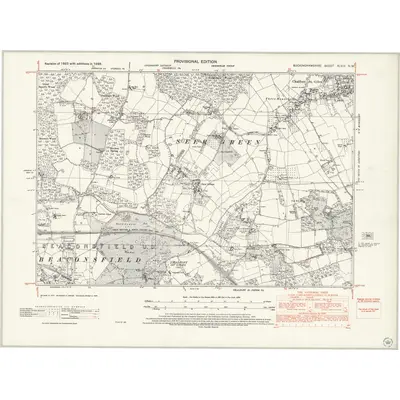 1938 Map of Buckinghamshire XLVIII.NW, 1944 Print
