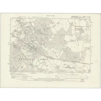 1923 Map of Buckinghamshire XLVIII.SE, 1926 Print