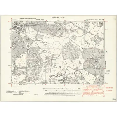 1938 Map of Buckinghamshire XLVIII.SW, 1944 Print