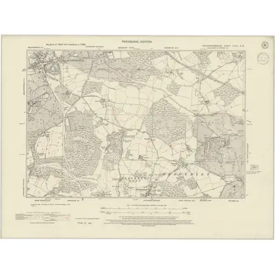 1938 Map of Buckinghamshire XLVIII.SW, 1944 Print