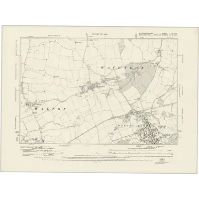 1924 Map of Buckinghamshire XV.NE, 1926 Print