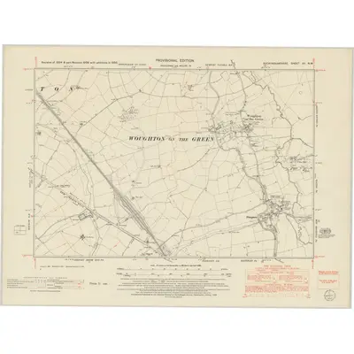 1950 Map of Buckinghamshire XV.NW, 1952 Print
