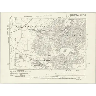 1923 Map of Buckinghamshire XV.SE, 1926 Print