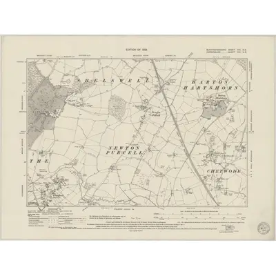 1920 Map of Buckinghamshire XVII.NE, 1923 Print