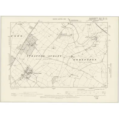 1898 Map of Buckinghamshire XVII.SE, 1900 Print