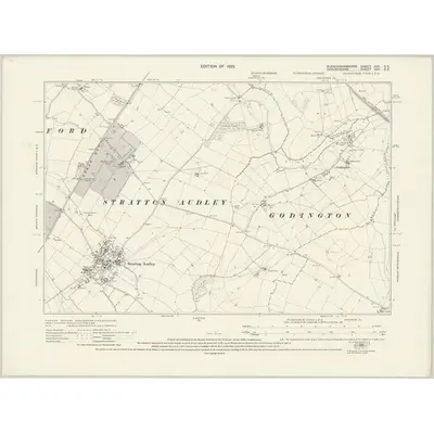 1920 Map of Buckinghamshire XVII.SE, 1923 Print