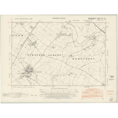 1950 Map of Buckinghamshire XVII.SE, 1952 Print
