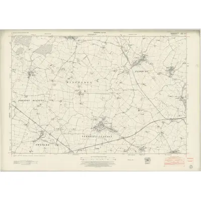 1950 Map of Buckinghamshire XVIII, 1952 Print