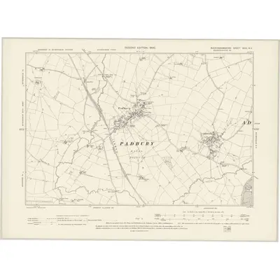 1898 Map of Buckinghamshire XVIII.NE, 1900 Print