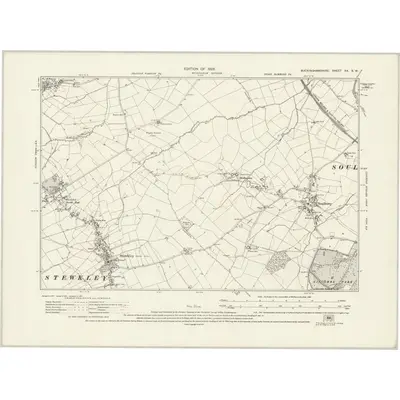 1923 Map of Buckinghamshire XX.SW, 1926 Print