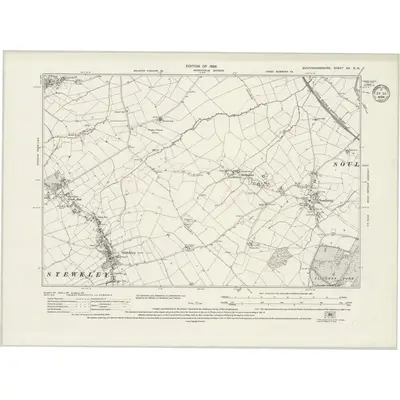 1923 Map of Buckinghamshire XX.SW, 1934 Print
