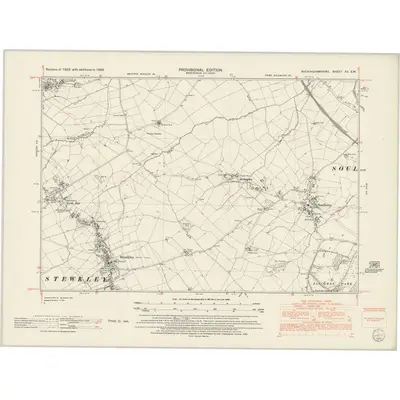 1950 Map of Buckinghamshire XX.SW, 1952 Print