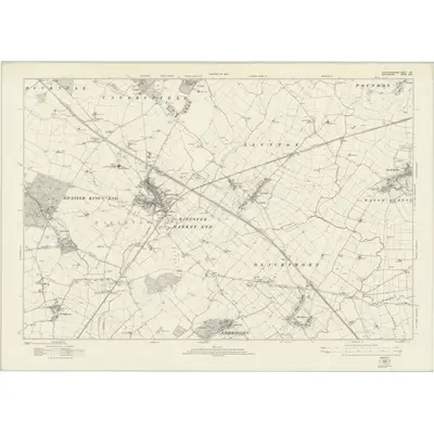 1919 Map of Buckinghamshire XXI, 1923 Print