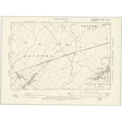 1898 Map of Buckinghamshire XXI.NE, 1900 Print