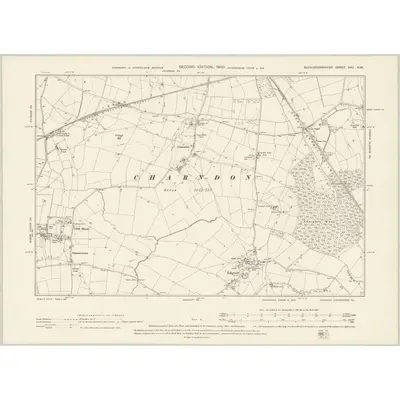 1898 Map of Buckinghamshire XXII.NW, 1900 Print