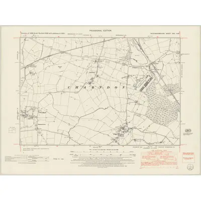 1950 Map of Buckinghamshire XXII.NW, 1952 Print