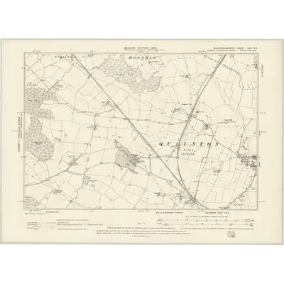 1898 Map of Buckinghamshire XXII.SE, 1900 Print
