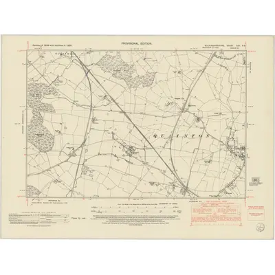 1950 Map of Buckinghamshire XXII.SE, 1952 Print
