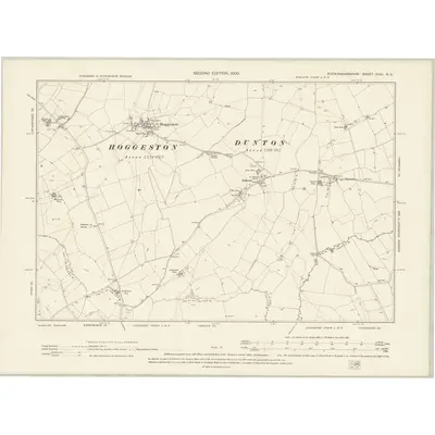 1898 Map of Buckinghamshire XXIII.NE, 1900 Print