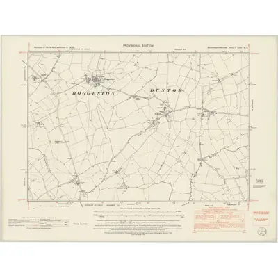 1950 Map of Buckinghamshire XXIII.NE, 1952 Print
