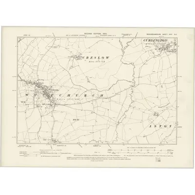 1898 Map of Buckinghamshire XXIII.SE, 1900 Print