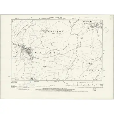 1898 Map of Buckinghamshire XXIII.SE, 1936 Print