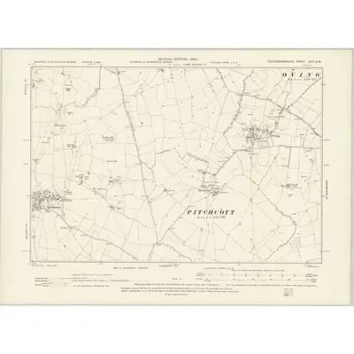 1898 Map of Buckinghamshire XXIII.SW, 1900 Print