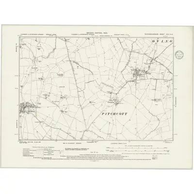 1898 Map of Buckinghamshire XXIII.SW, 1936 Print