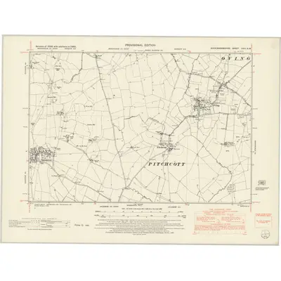 1950 Map of Buckinghamshire XXIII.SW, 1952 Print