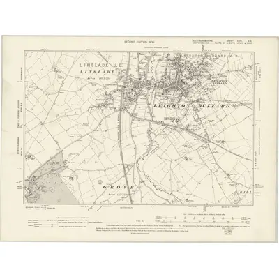 1898 Map of Buckinghamshire XXIV.NE, 1900 Print