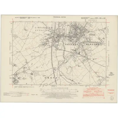 1950 Map of Buckinghamshire XXIV.NE, 1953 Print