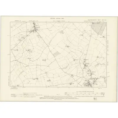 1898 Map of Buckinghamshire XXIV.NW, 1900 Print