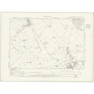 1923 Map of Buckinghamshire XXIV.NW, 1936 Print