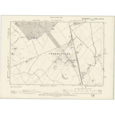 1898 Map of Buckinghamshire XXIX.NE, 1900 Print