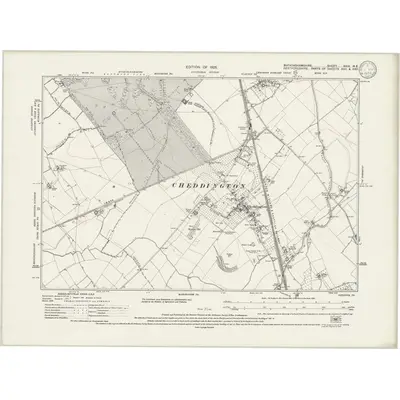 1923 Map of Buckinghamshire XXIX.NE, 1933 Print
