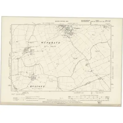1898 Map of Buckinghamshire XXIX.NW, 1900 Print