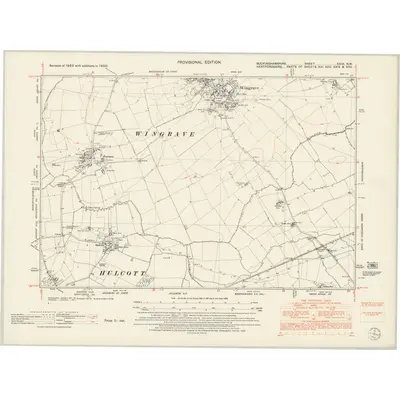 1950 Map of Buckinghamshire XXIX.NW, 1952 Print