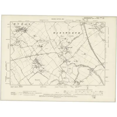 1898 Map of Buckinghamshire XXIX.SE, 1900 Print