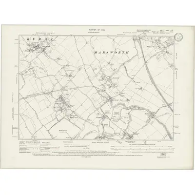 1922 Map of Buckinghamshire XXIX.SE, 1933 Print