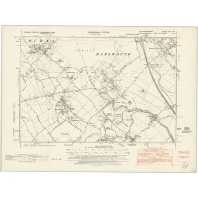 1950 Map of Buckinghamshire XXIX.SE, 1952 Print