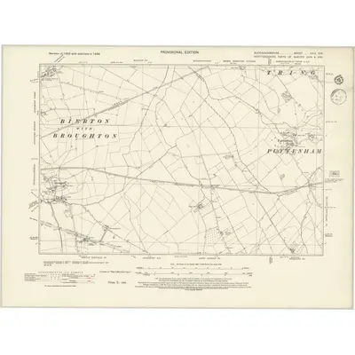 1938 Map of Buckinghamshire XXIX.SW, 1945 Print
